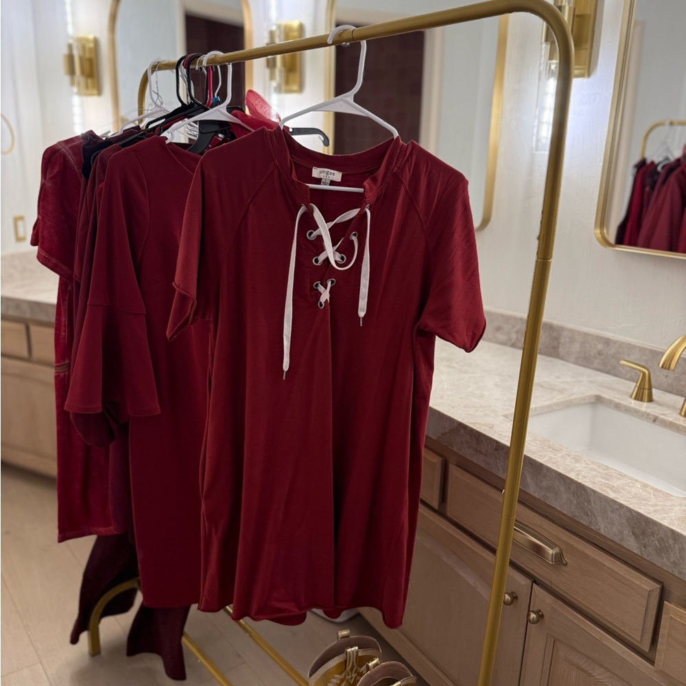 Buddy Love Burgundy Lace-Up Dress